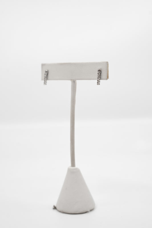 Delicate Drop Diamond Studs