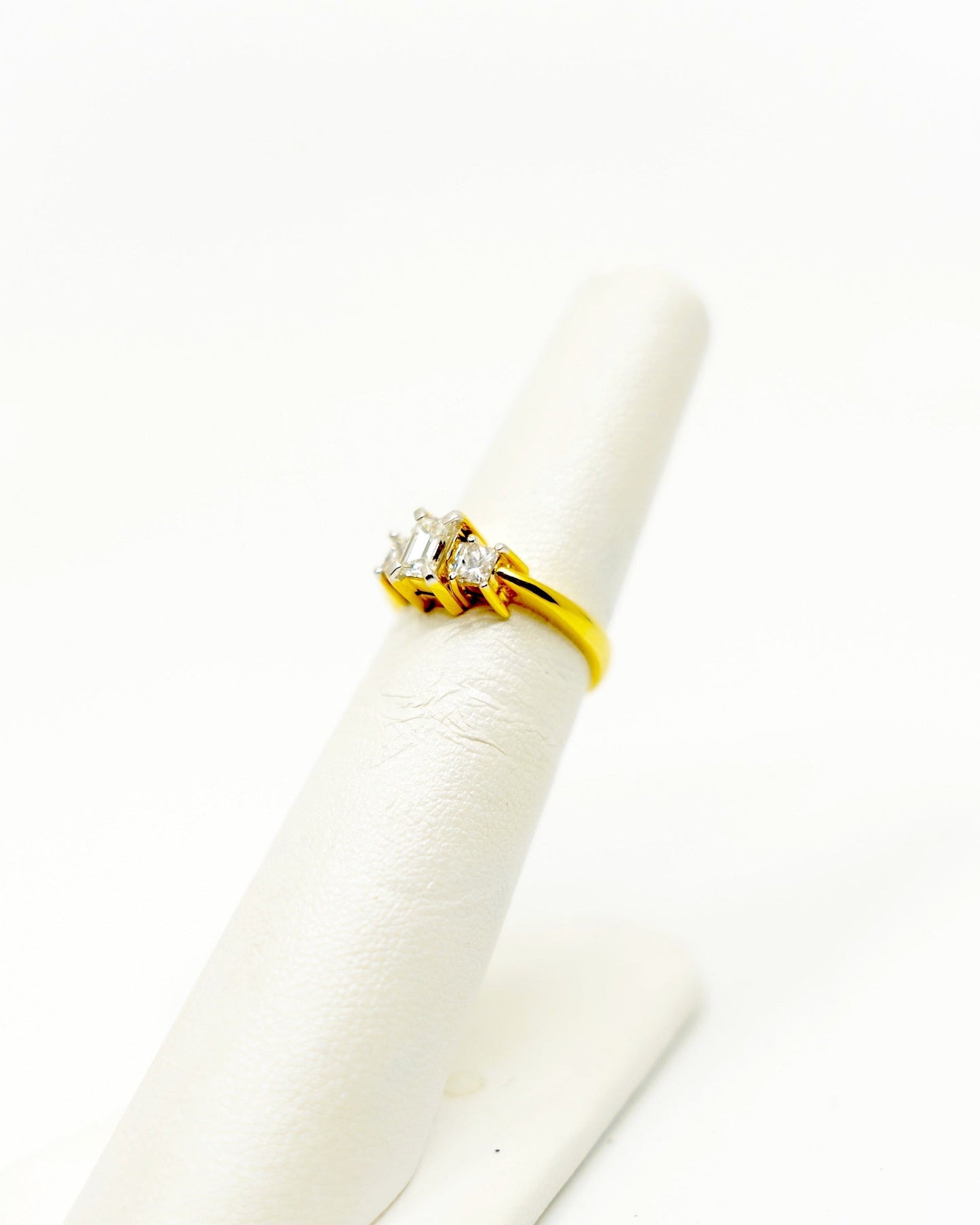 Past Present Future Emerald Cut Ring