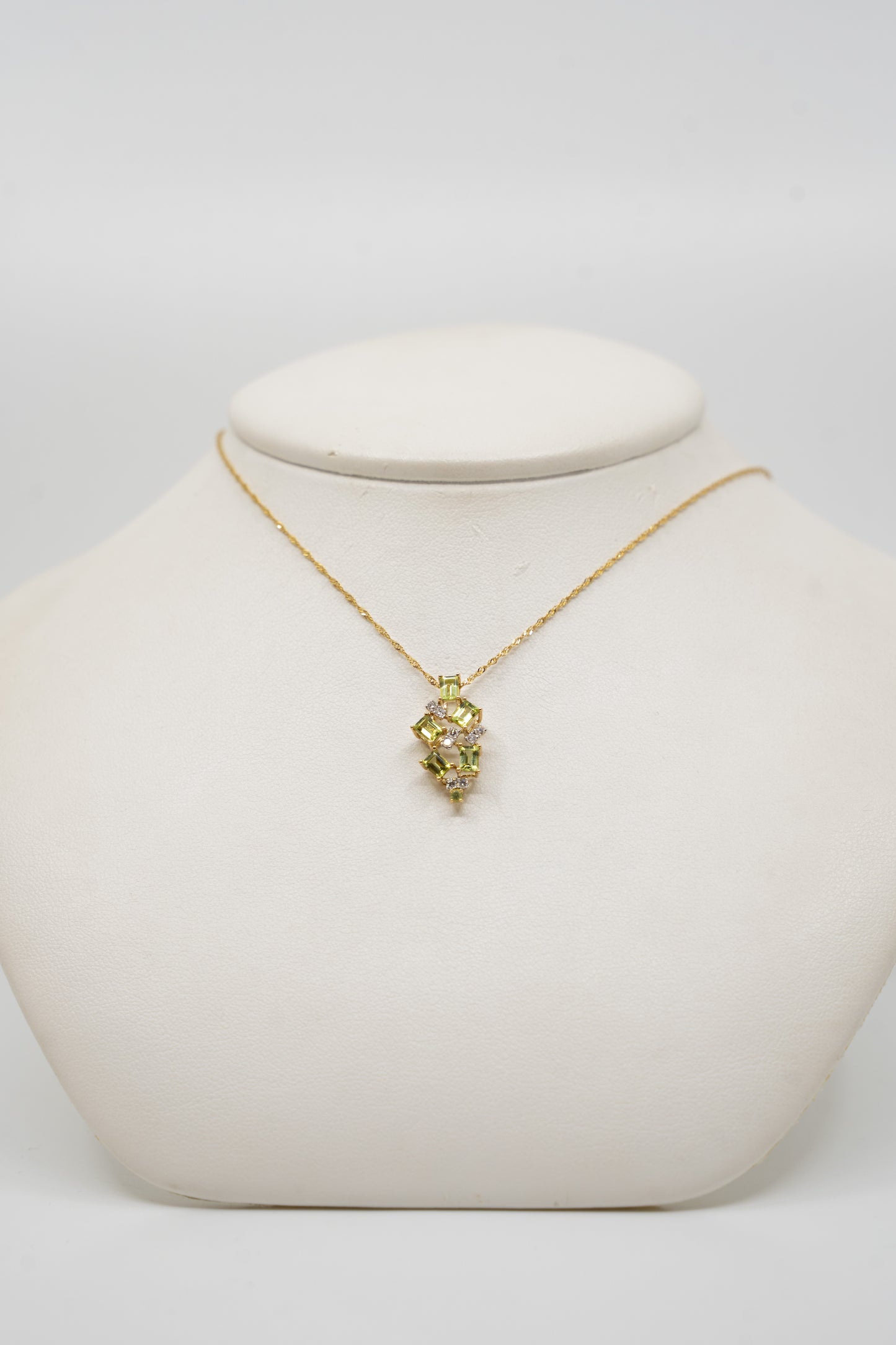 1.30 Carat Peridot & Diamond Pendant