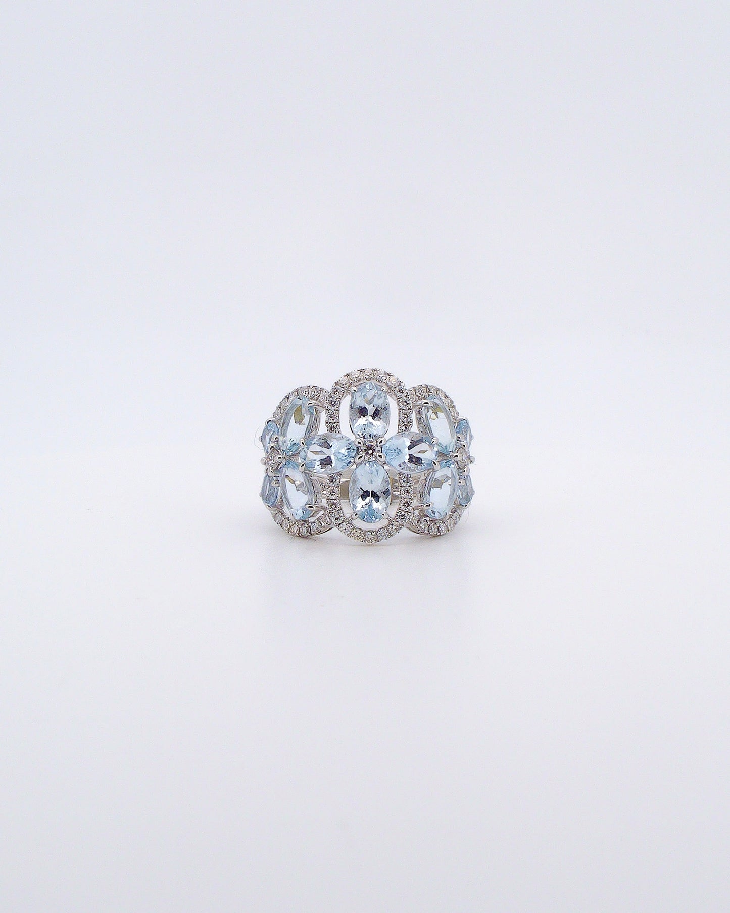 Aquamarine Evening Ring