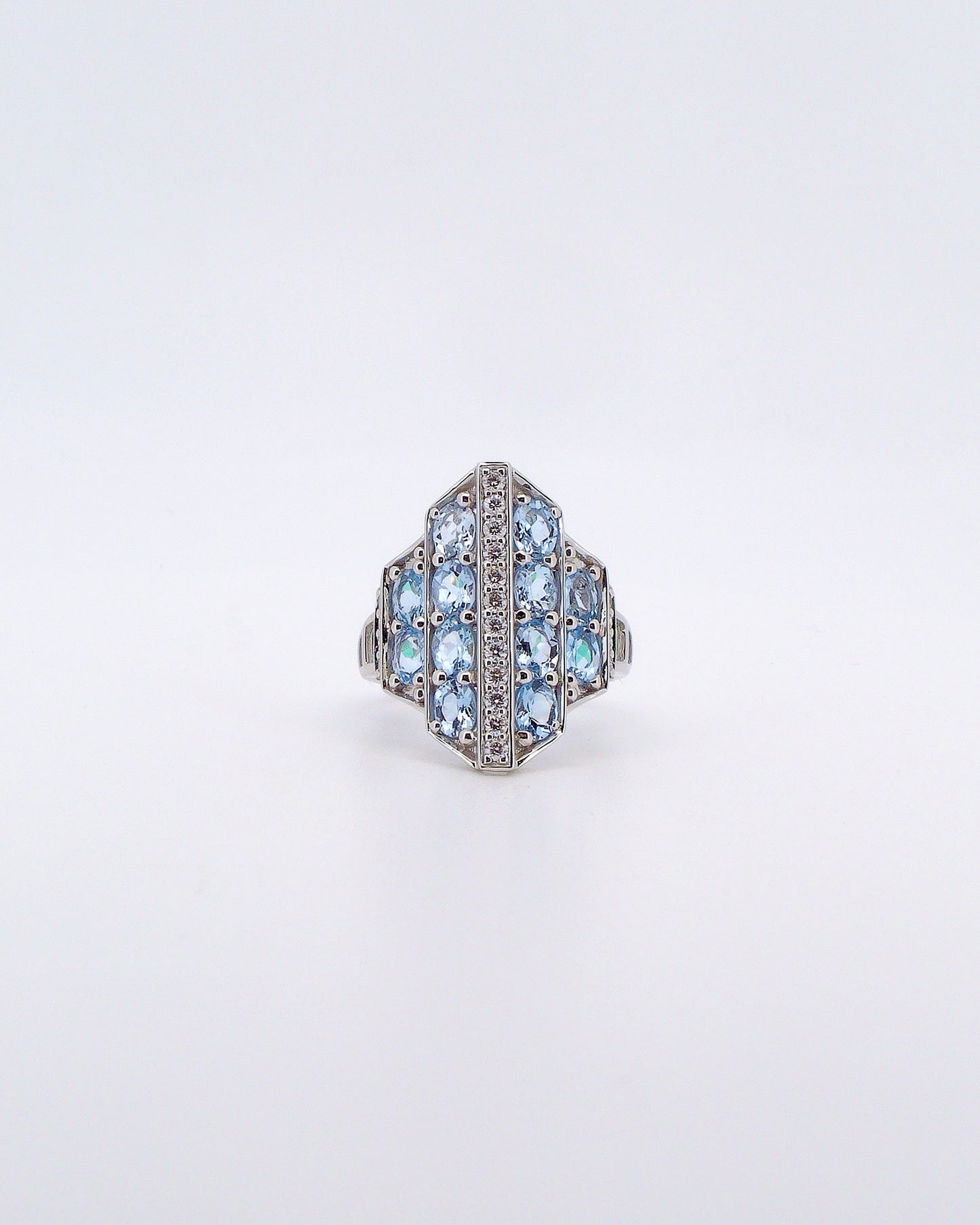 Tiered Aquamarine Ring