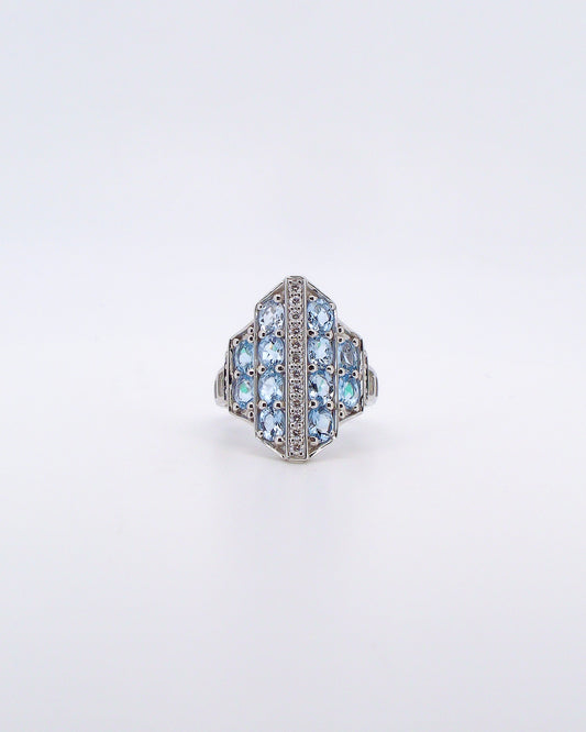 Tiered Aquamarine Ring
