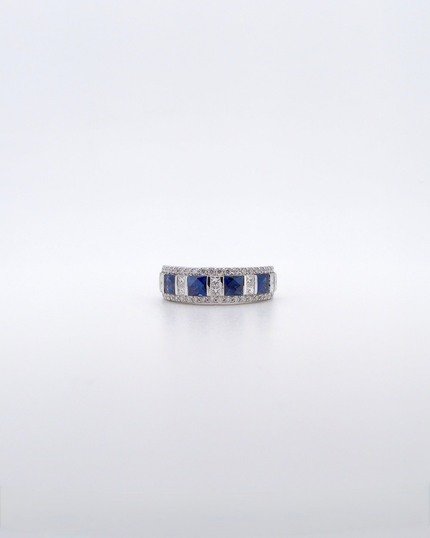 4-Stone Princess Cut Sapphire Band