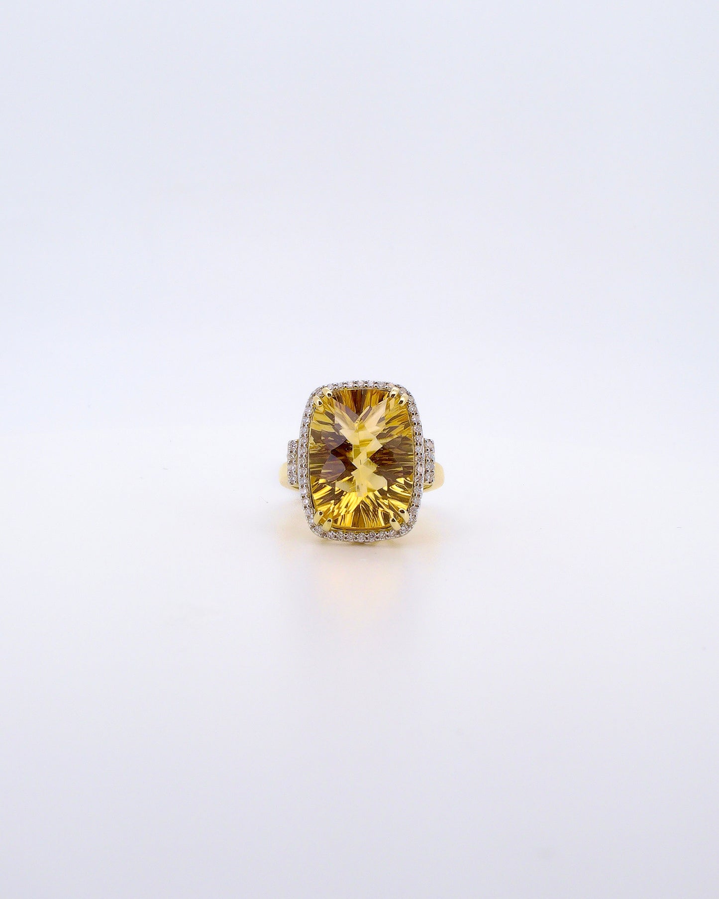 Laser Cut Citrine Ring