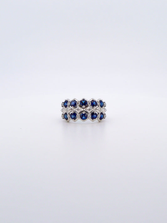 Sapphire Lattice Ring