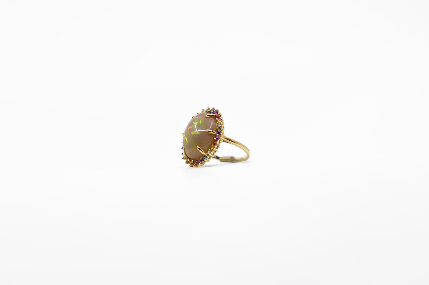 Opal & Rainbow Sapphire Ring