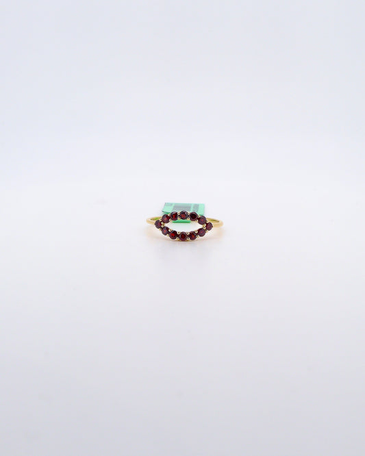 Garnet Open Design Ring