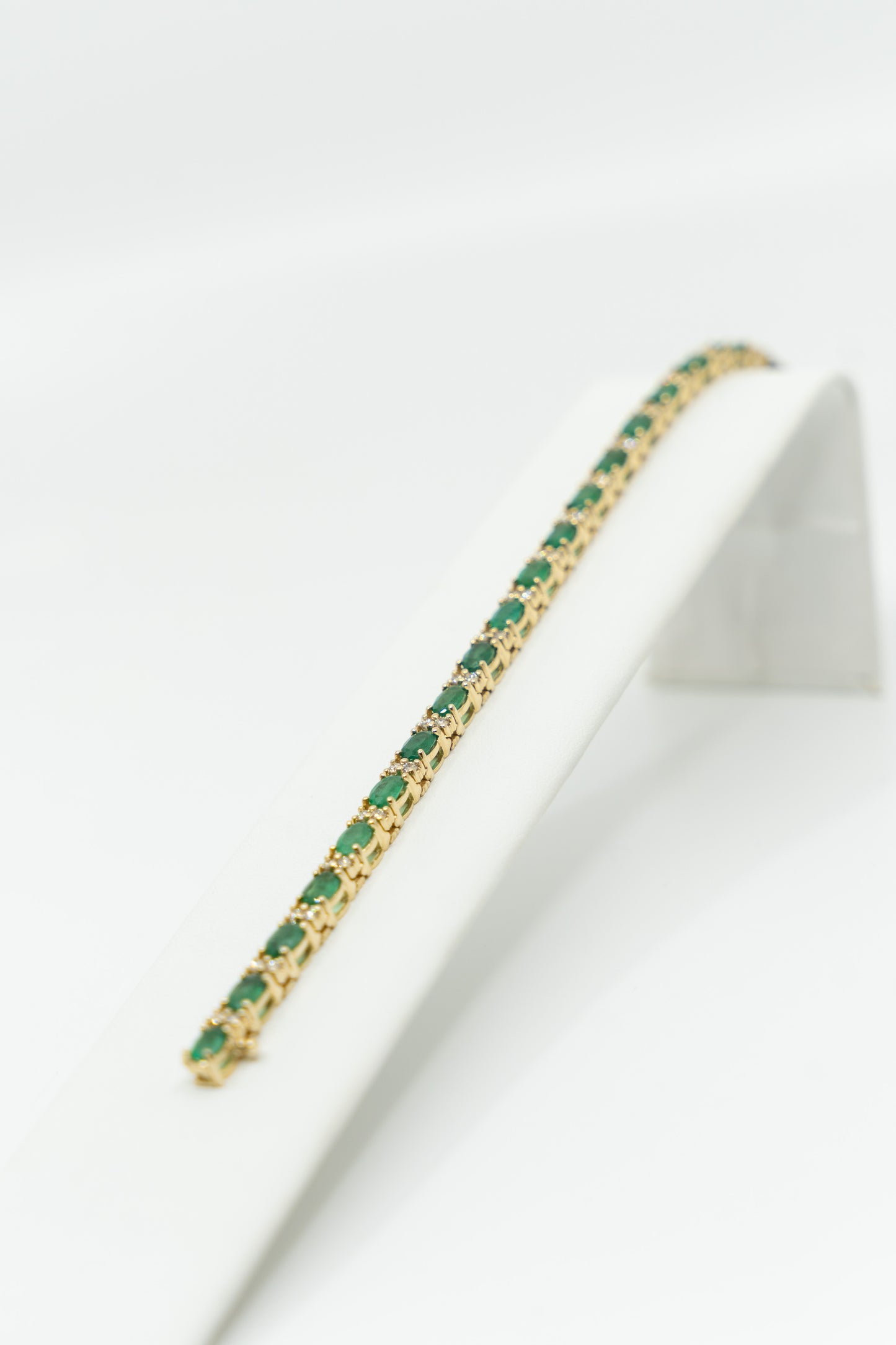 Emerald & Diamond Tennis Bracelet