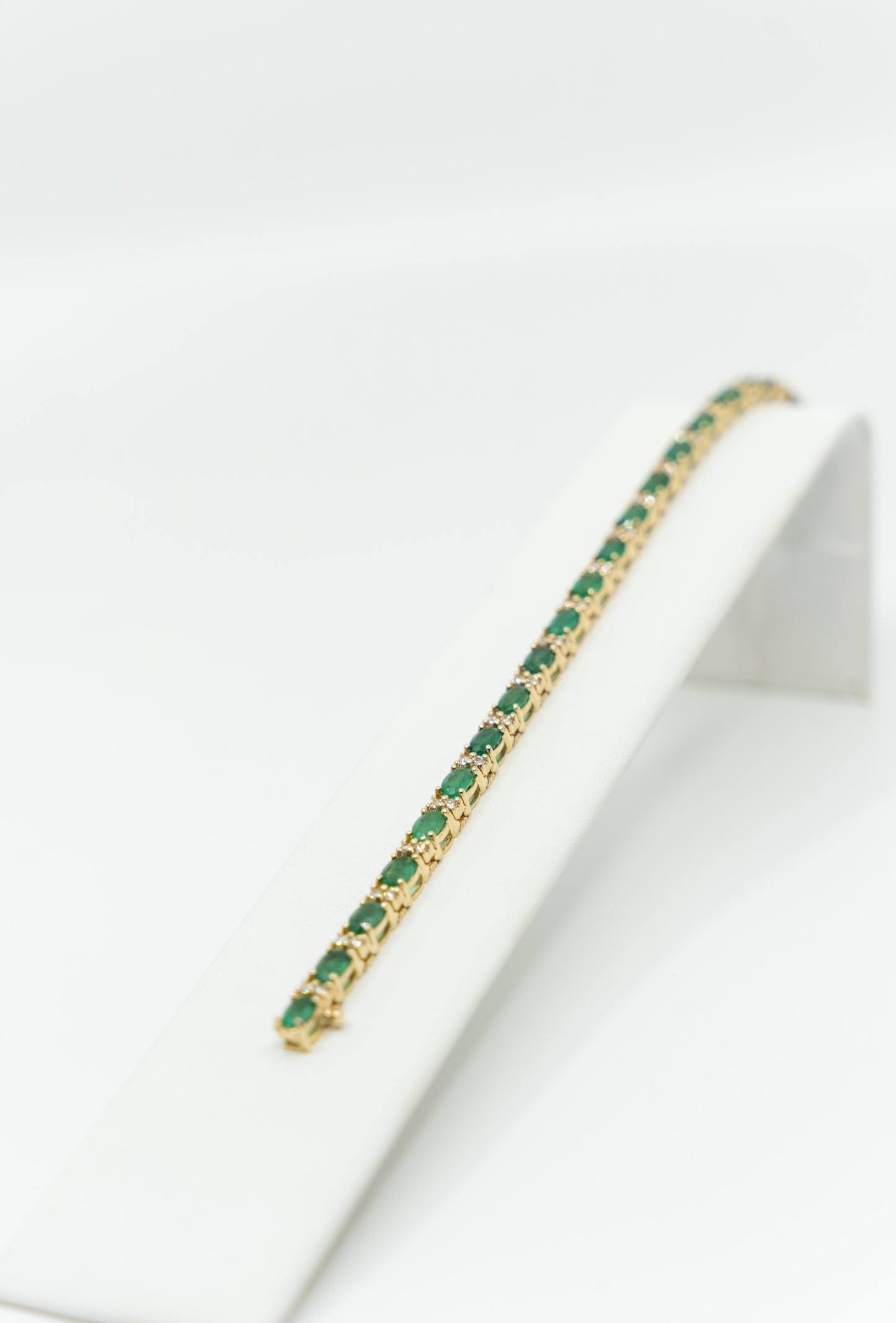 Emerald & Diamond Tennis Bracelet