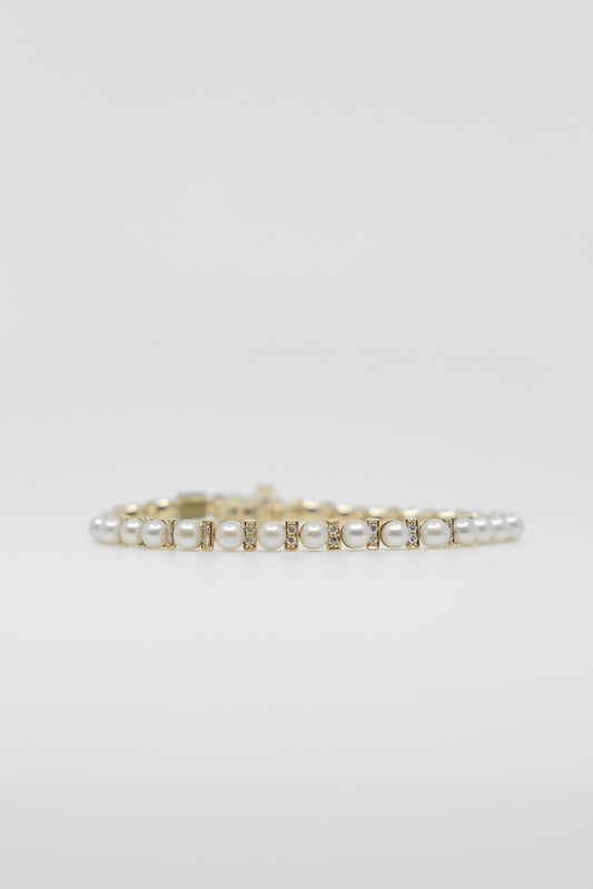 Classic Pearl & Diamond Bracelet