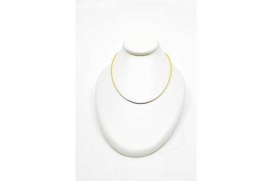 20" Sterling Silver Box Chain - Gold Plated