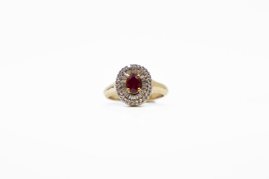 0.69 Carat Ruby Ballerina Ring