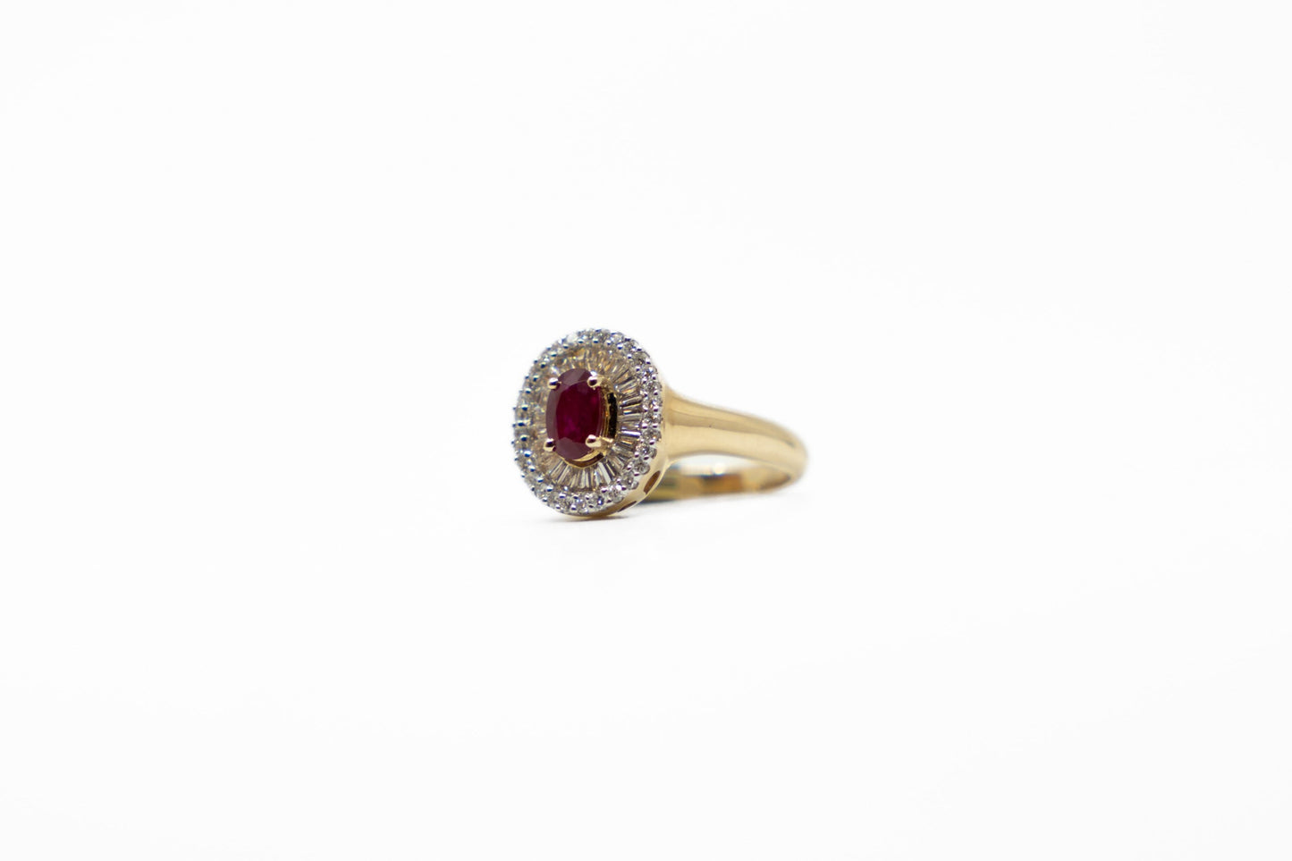 0.69 Carat Ruby Ballerina Ring