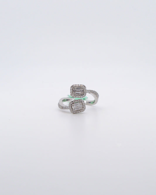 Diamond Crossover Ring