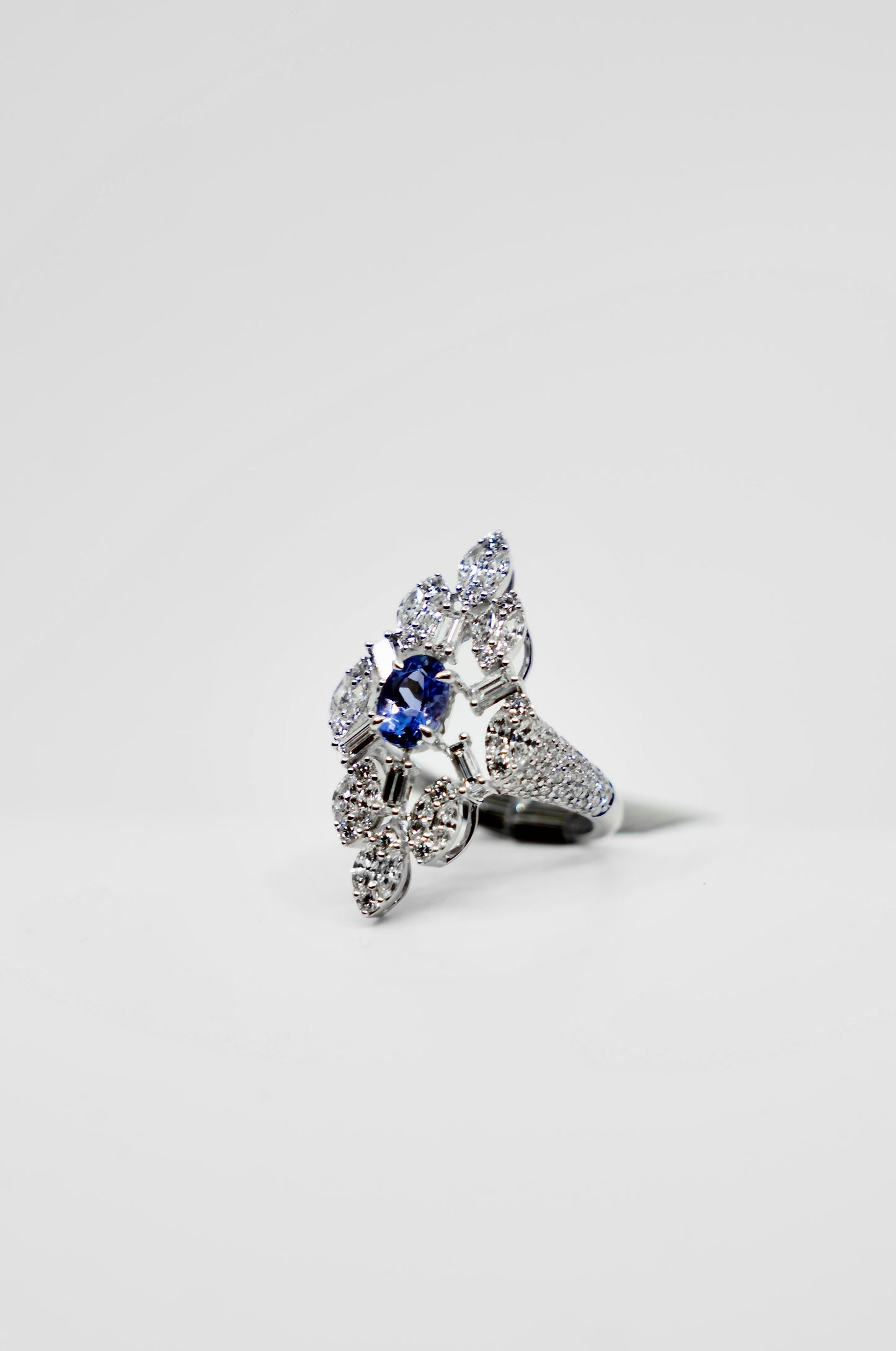 Marquise Framed Tanzanite Ring