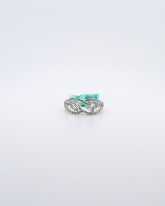 Knotted Diamond Ring