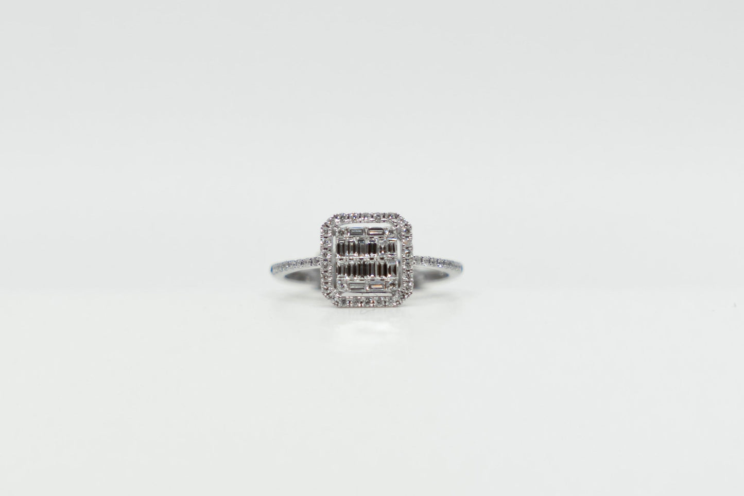 Invisible Baguette Diamond Ring