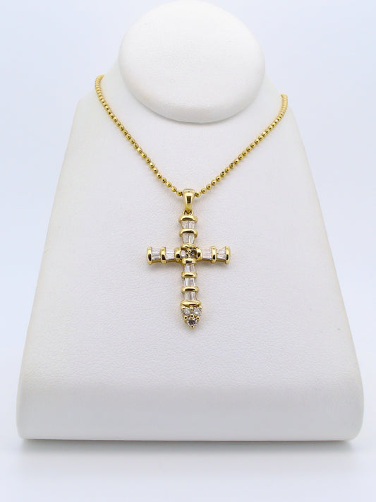 0.80 Carat Diamond Cross Pendant