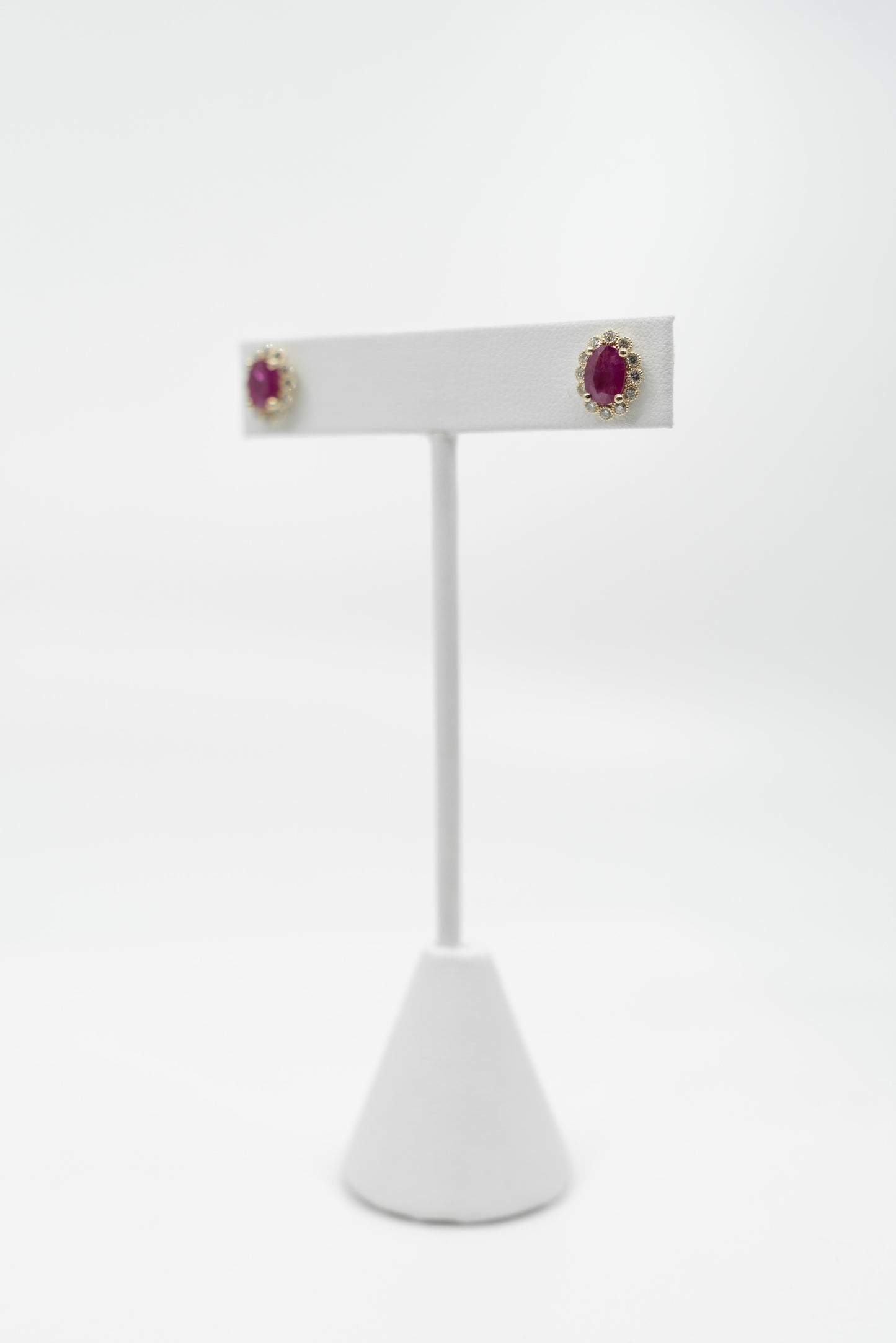 Ruby & Diamond Stud Earrings