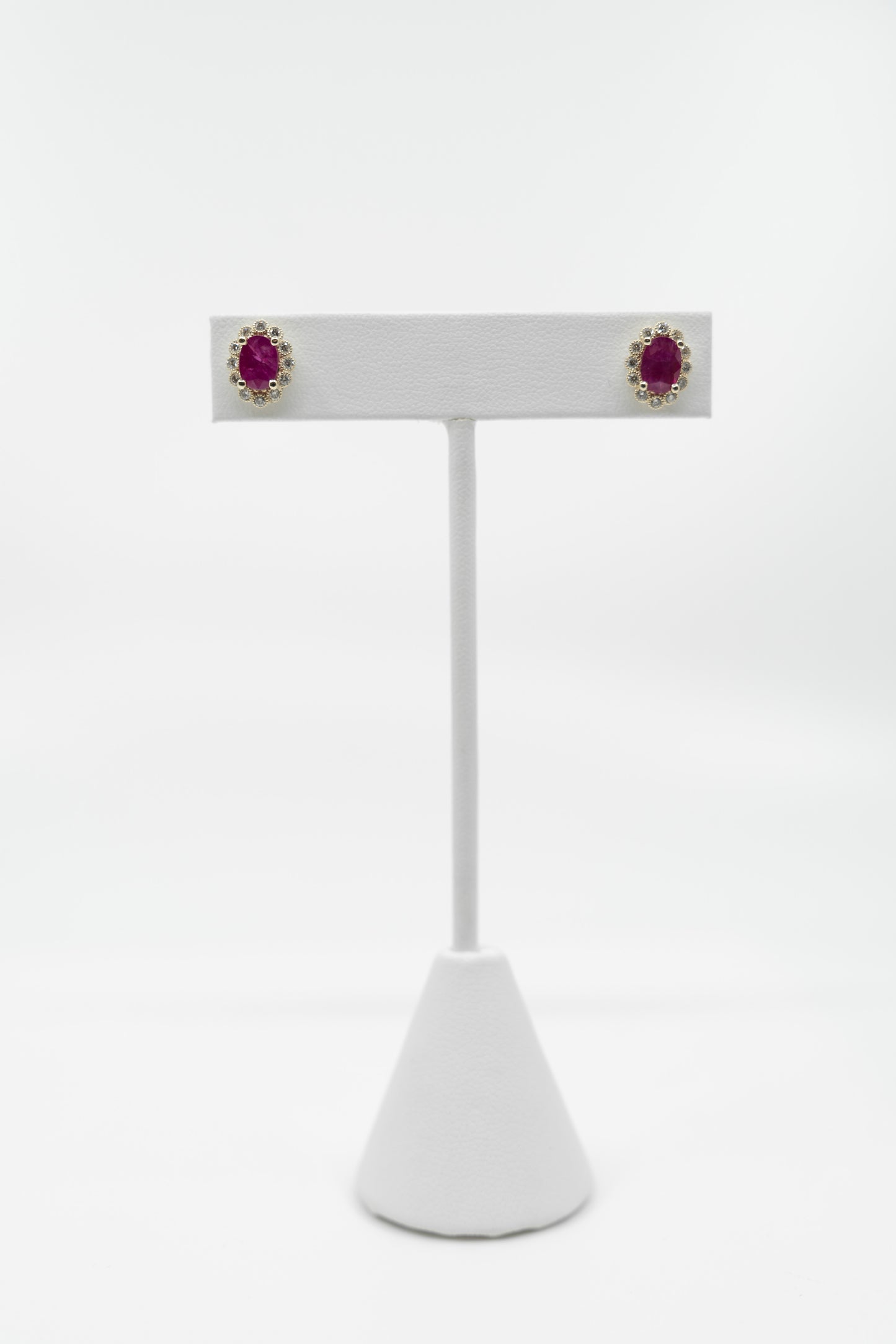 Ruby & Diamond Stud Earrings