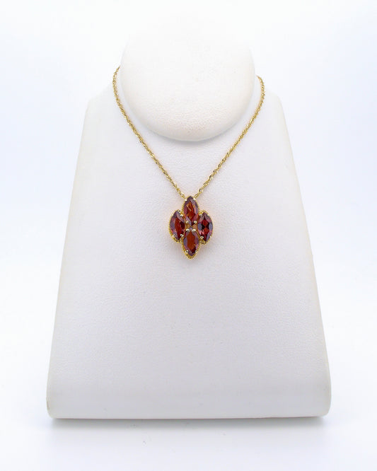 Garnet Quartet Pendant