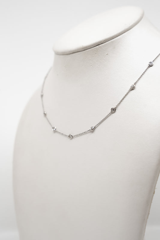 1.52ct Bezel Set Diamond Necklace