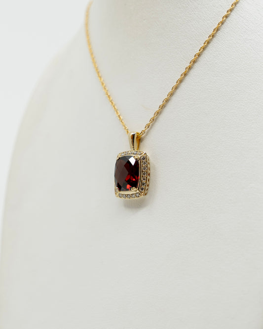 Garnet & Diamond Pendant