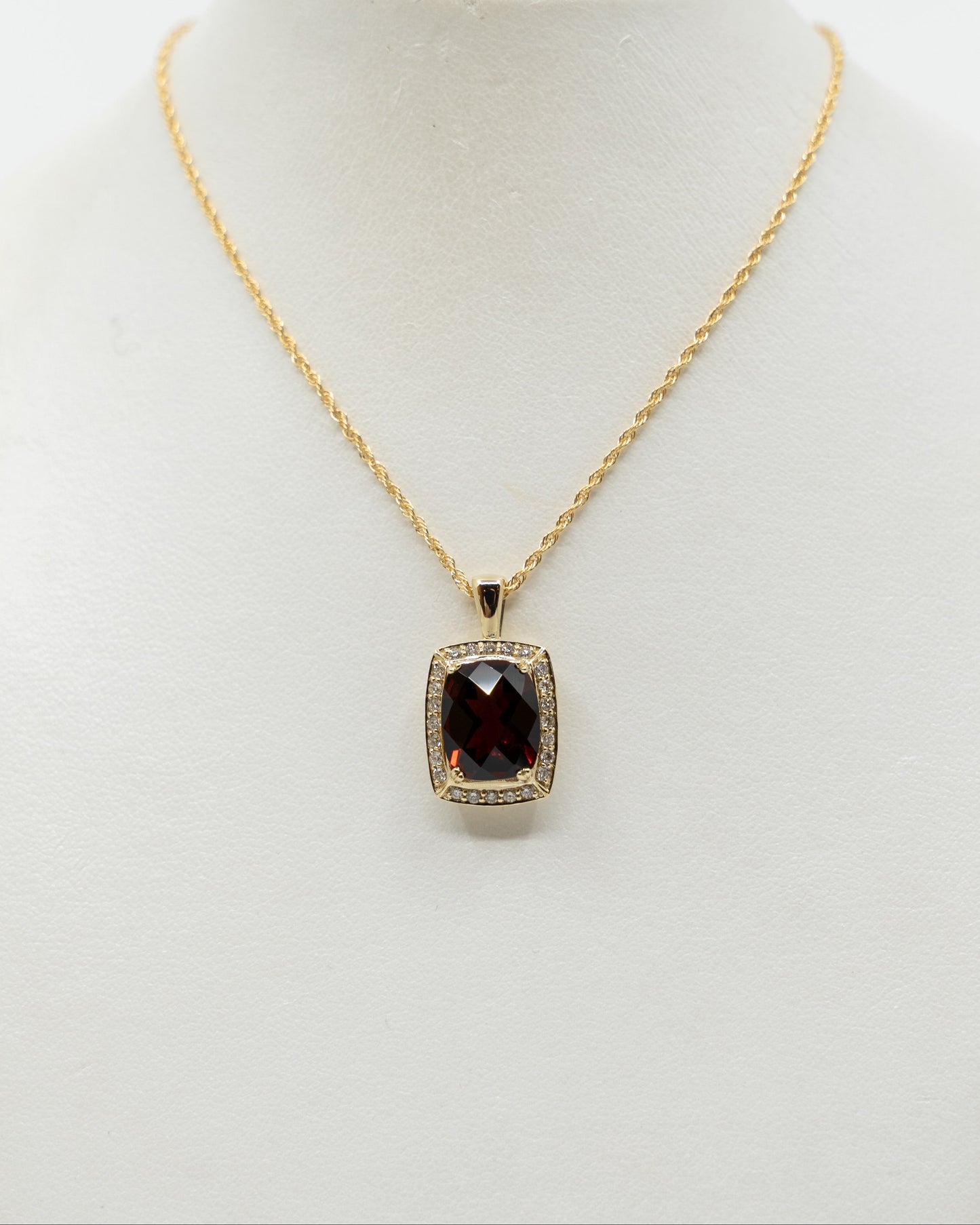 Garnet & Diamond Pendant
