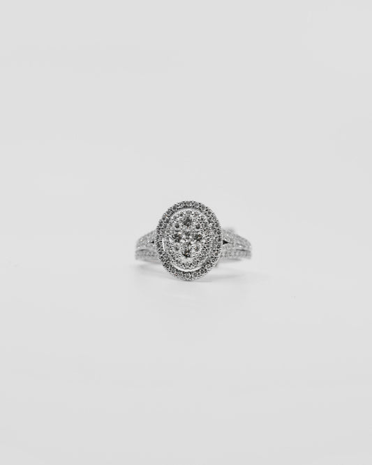 Oval Halo Illusion Ring