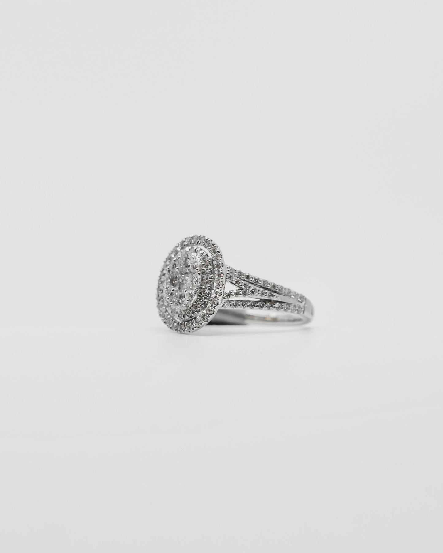 Oval Halo Illusion Ring