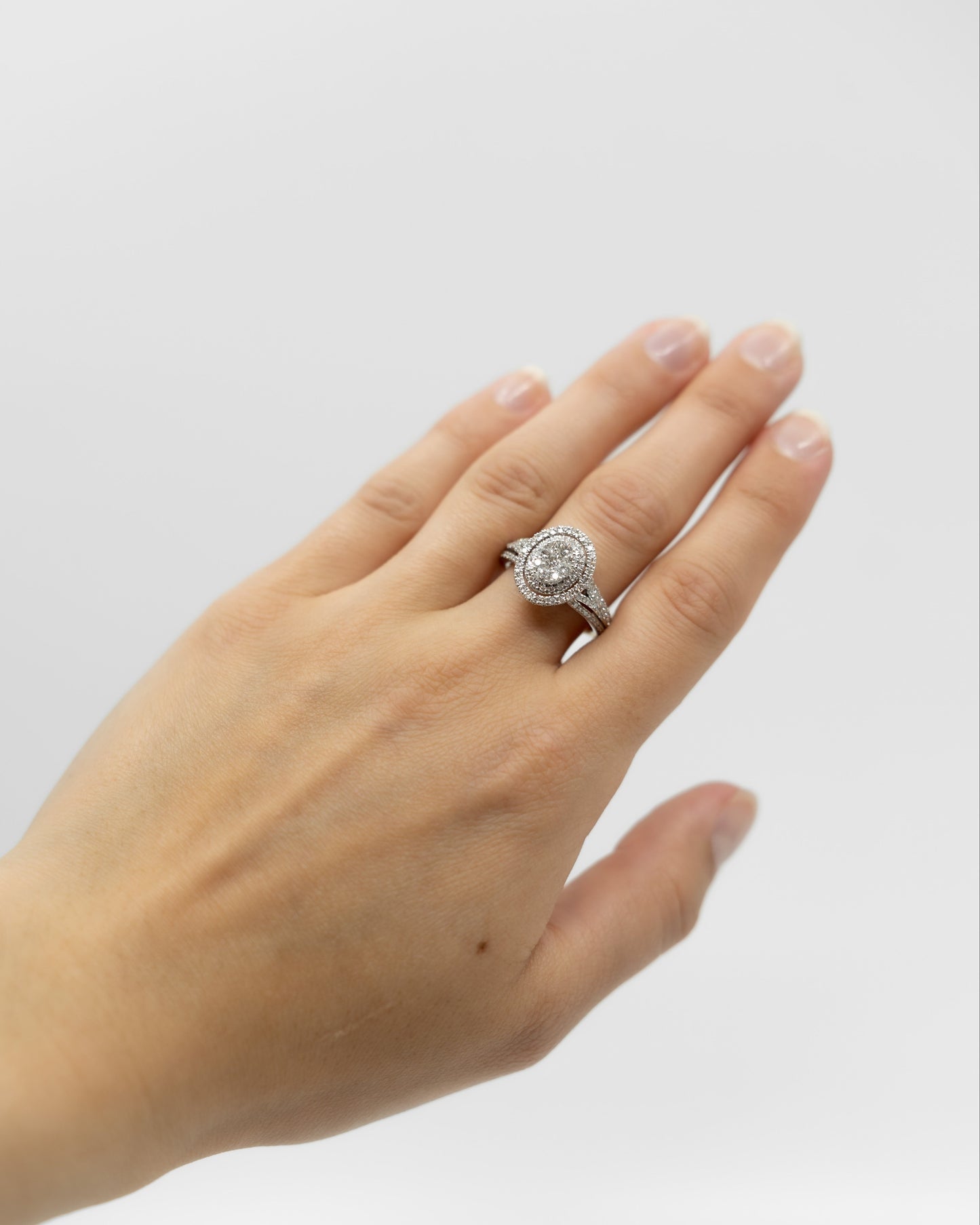 Oval Halo Illusion Ring