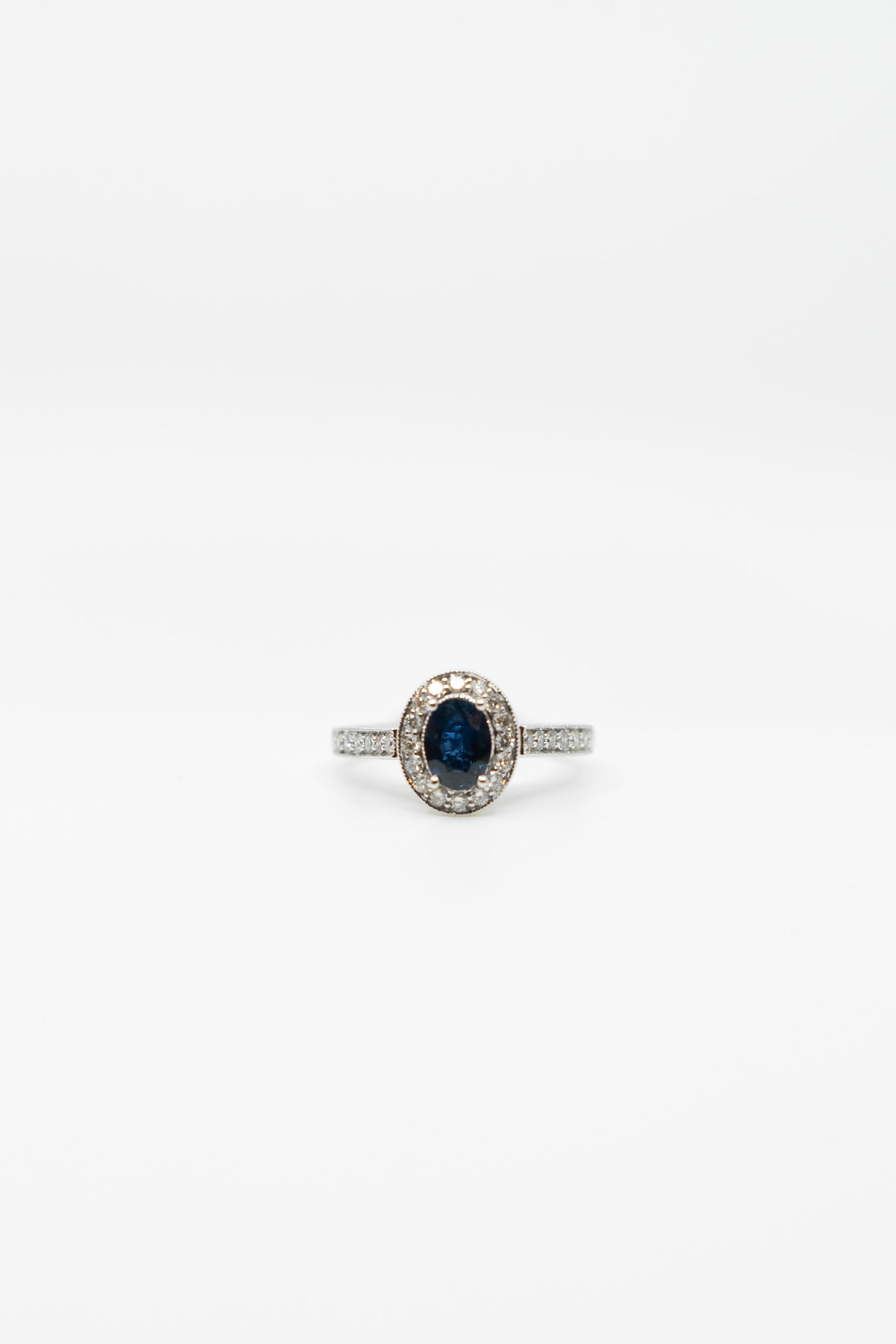 Classic Sapphire & Diamond Halo Ring