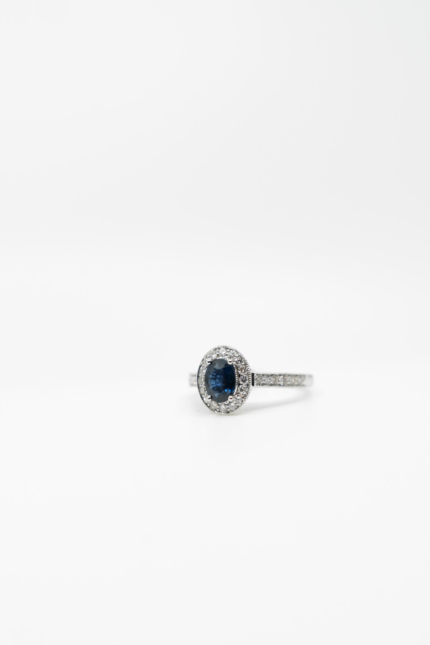 Classic Sapphire & Diamond Halo Ring