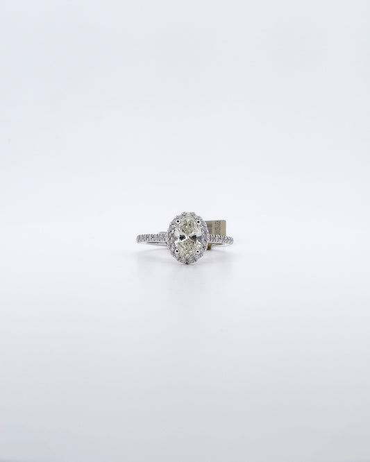 Oval Cut Halo Ring