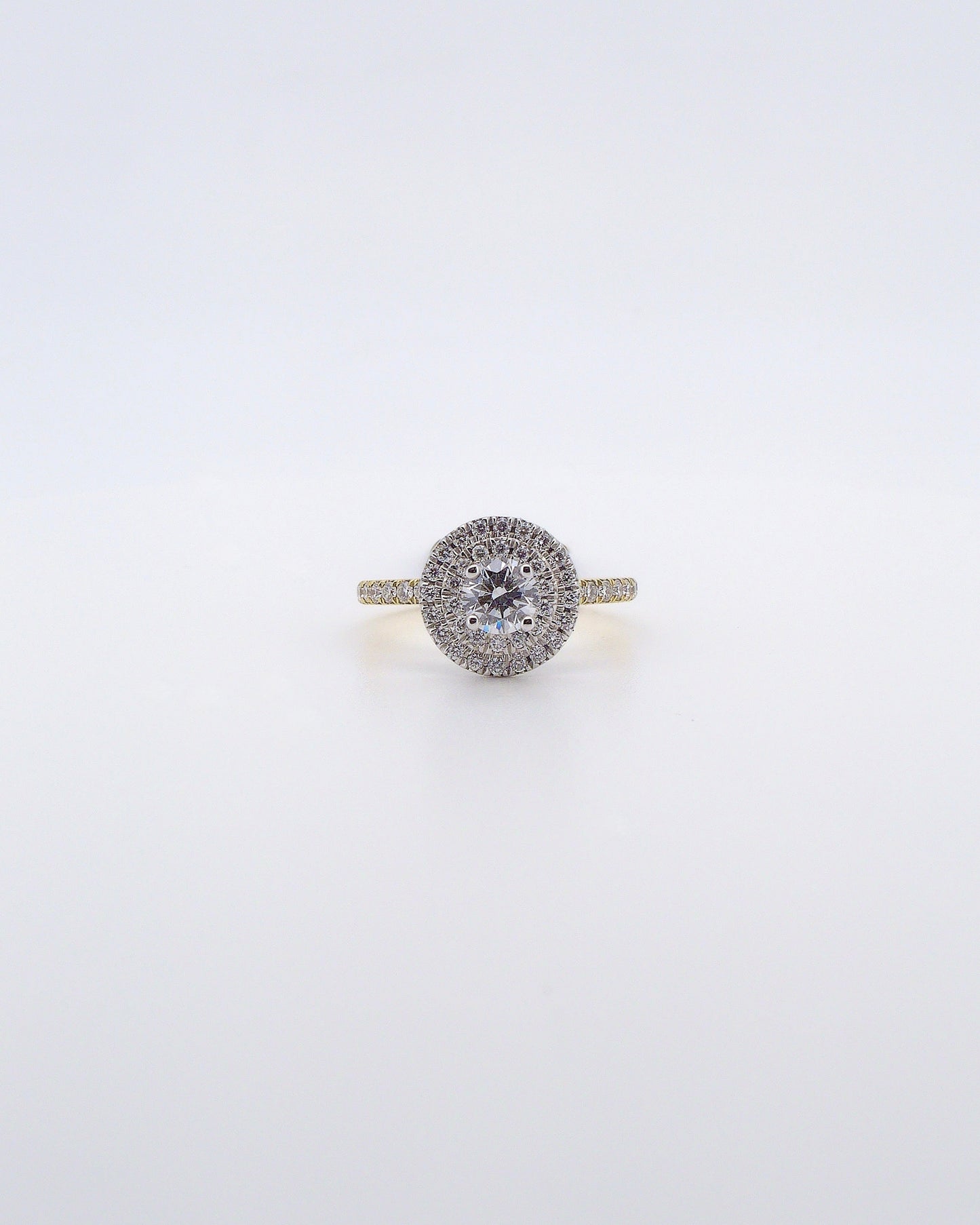 Dainty Double Halo Diamond Ring