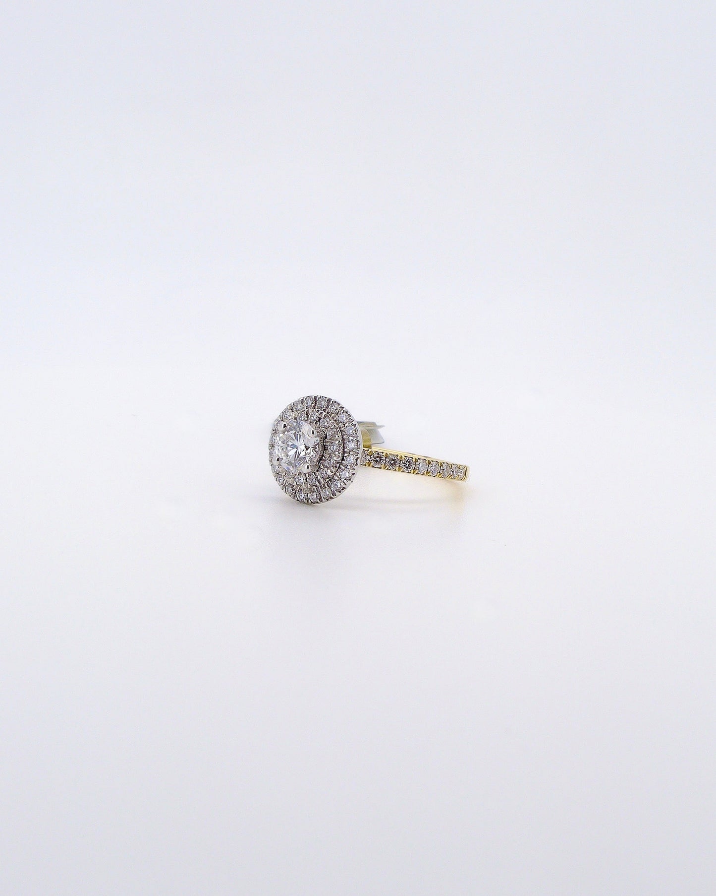 Dainty Double Halo Diamond Ring