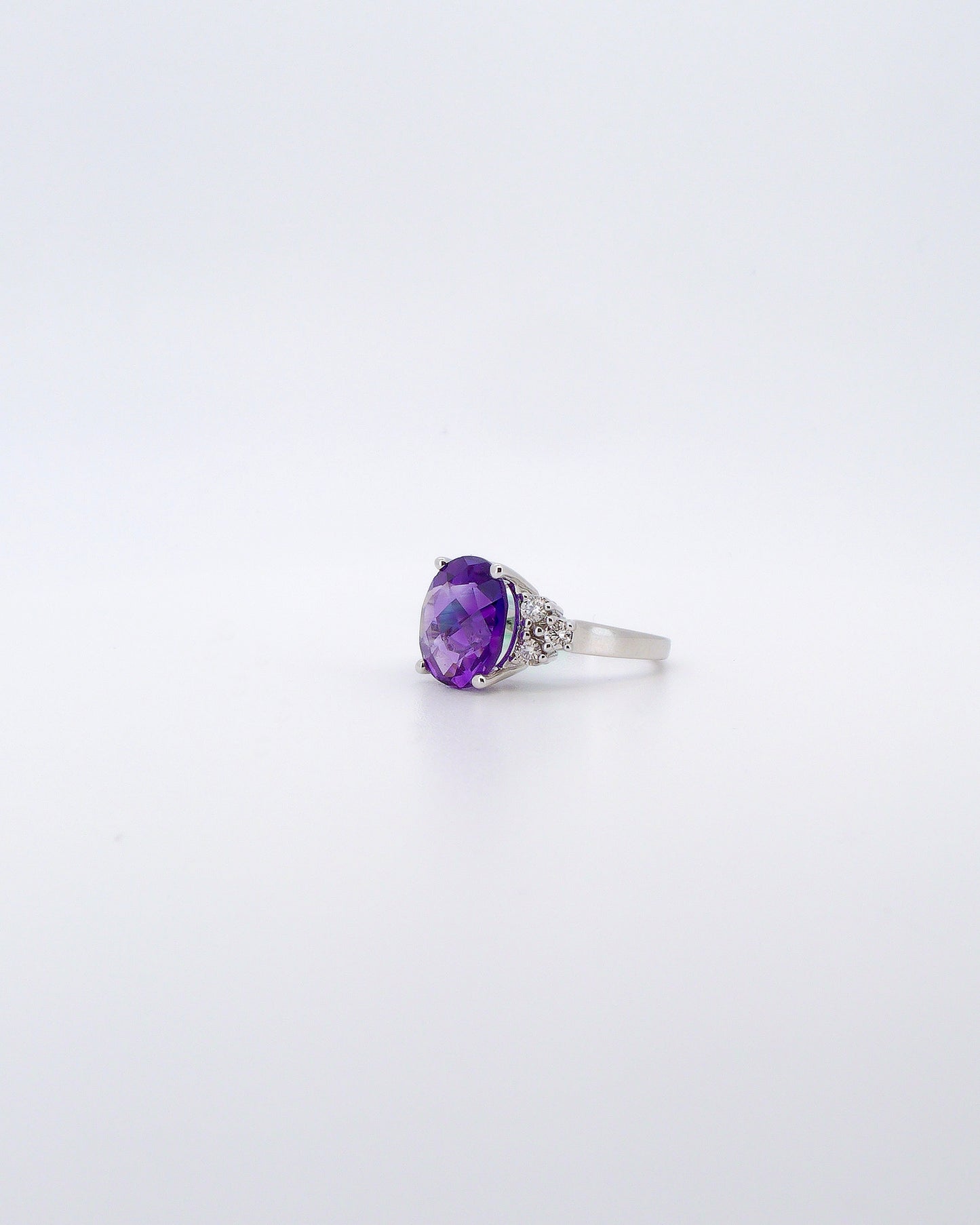 Amethyst & Diamond Ring