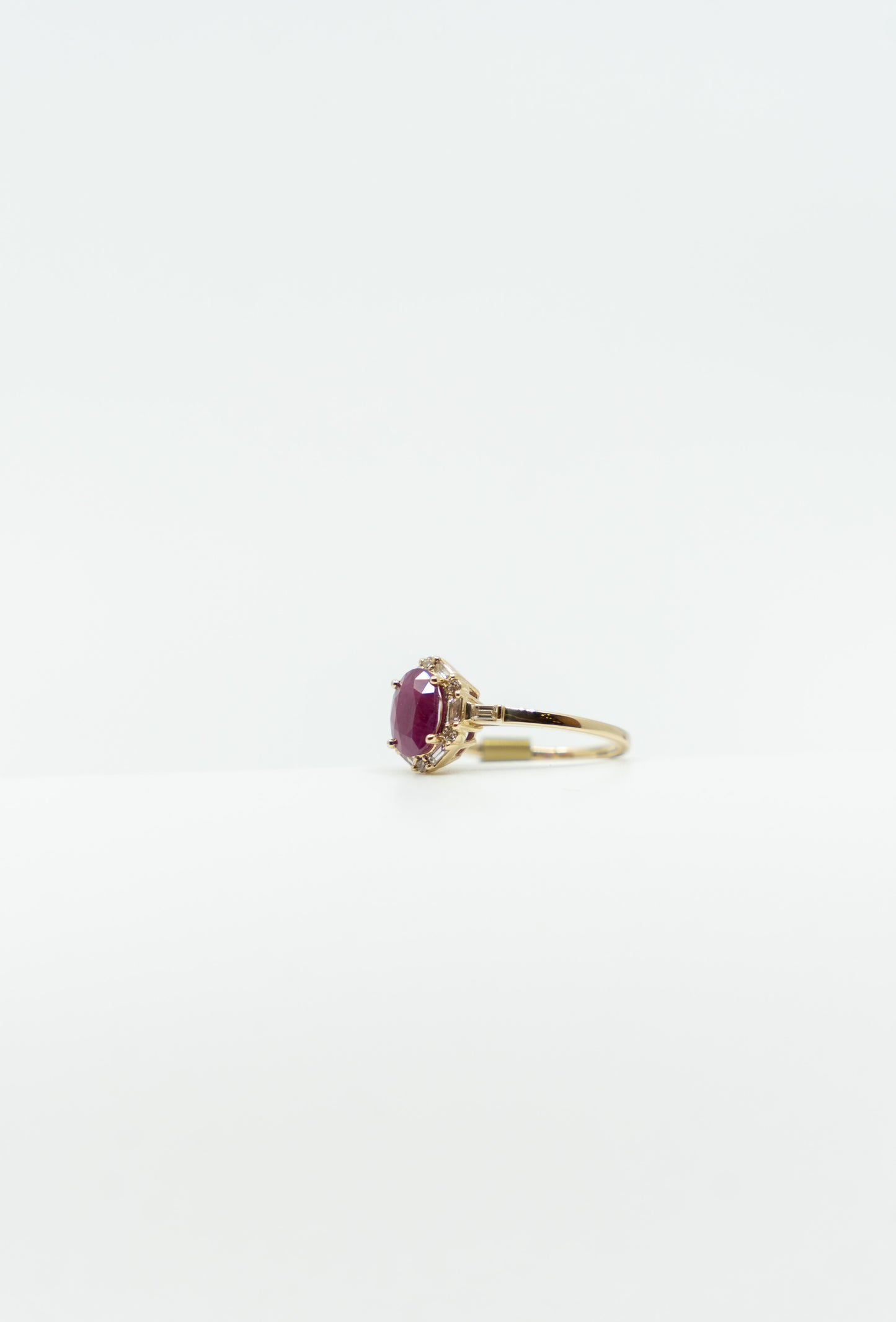 Ruby & Diamond Vintage Halo Ring