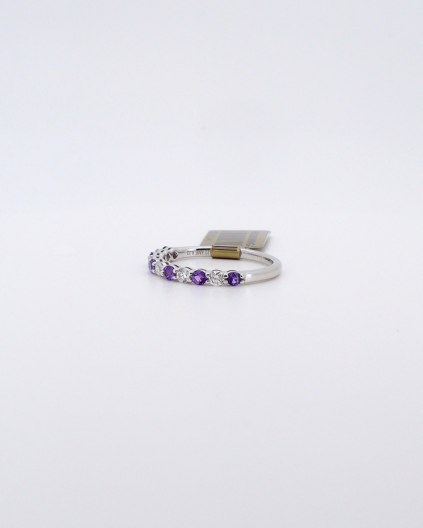 Amethyst & Diamond Band