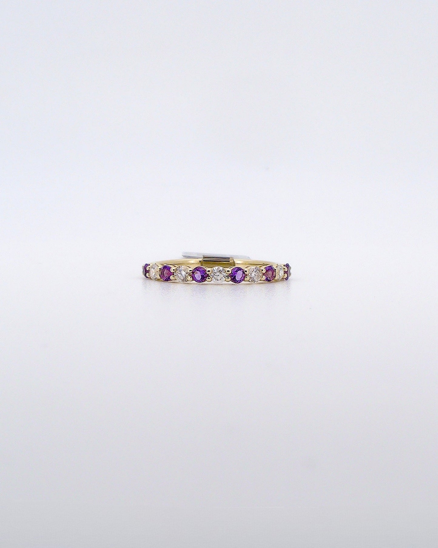 Amethyst & Diamond Band