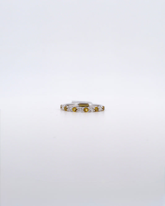 Citrine & Diamond Band