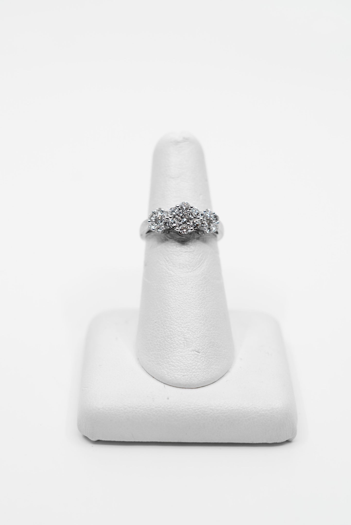 Floral Past, Present and Future Diamond Ring