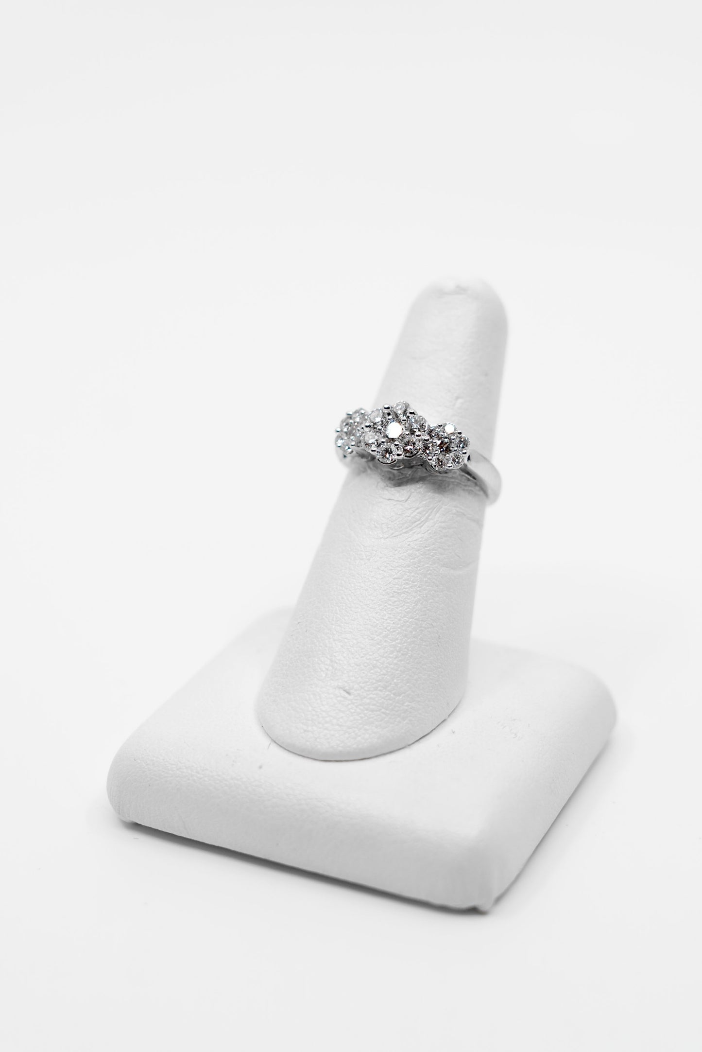 Floral Past, Present and Future Diamond Ring