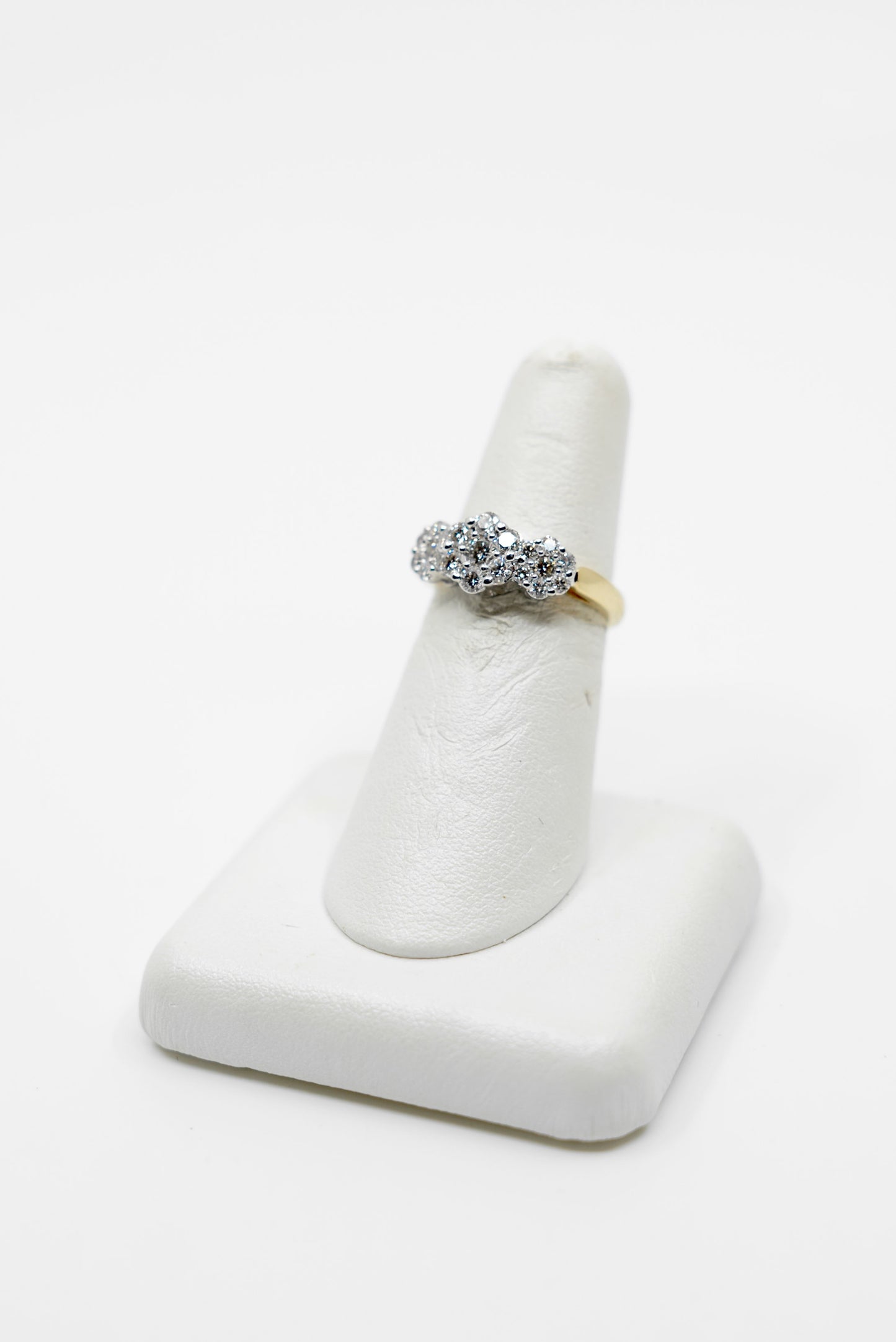 Floral Past, Present and Future Diamond Ring