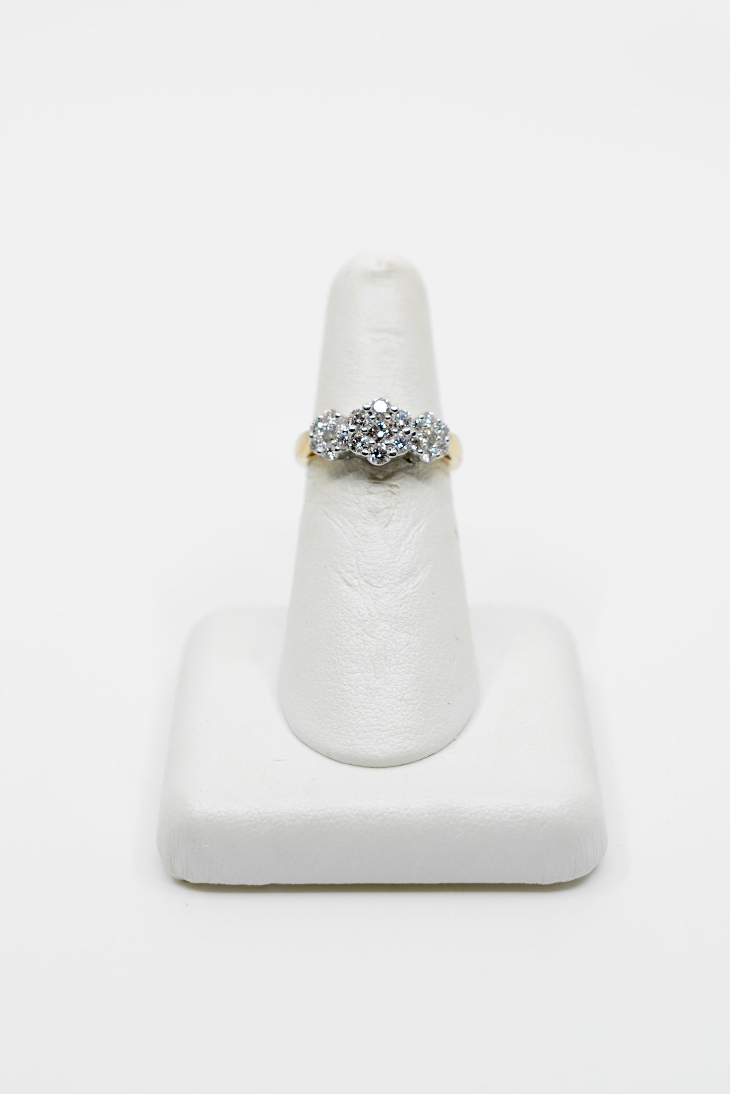 Floral Past, Present and Future Diamond Ring
