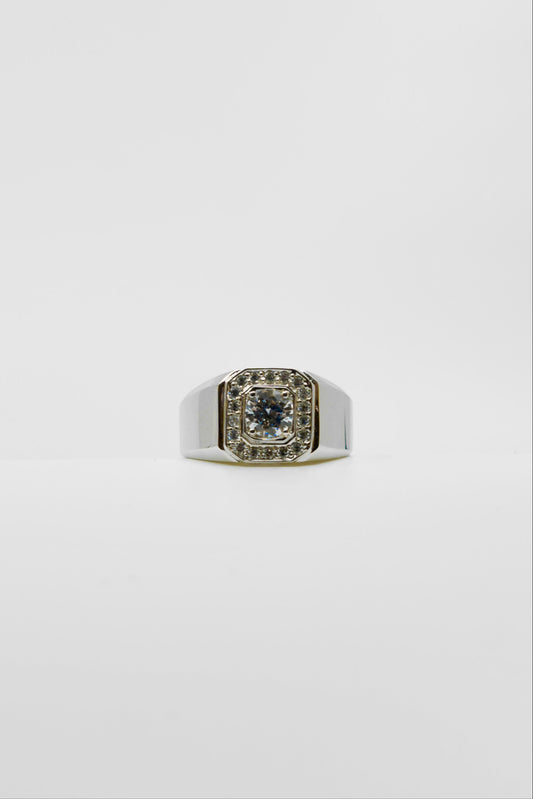 1.00 Carat Diamond Signet Ring