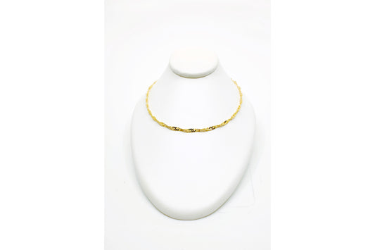 24&quot; Singapore Chain in Yellow Gold