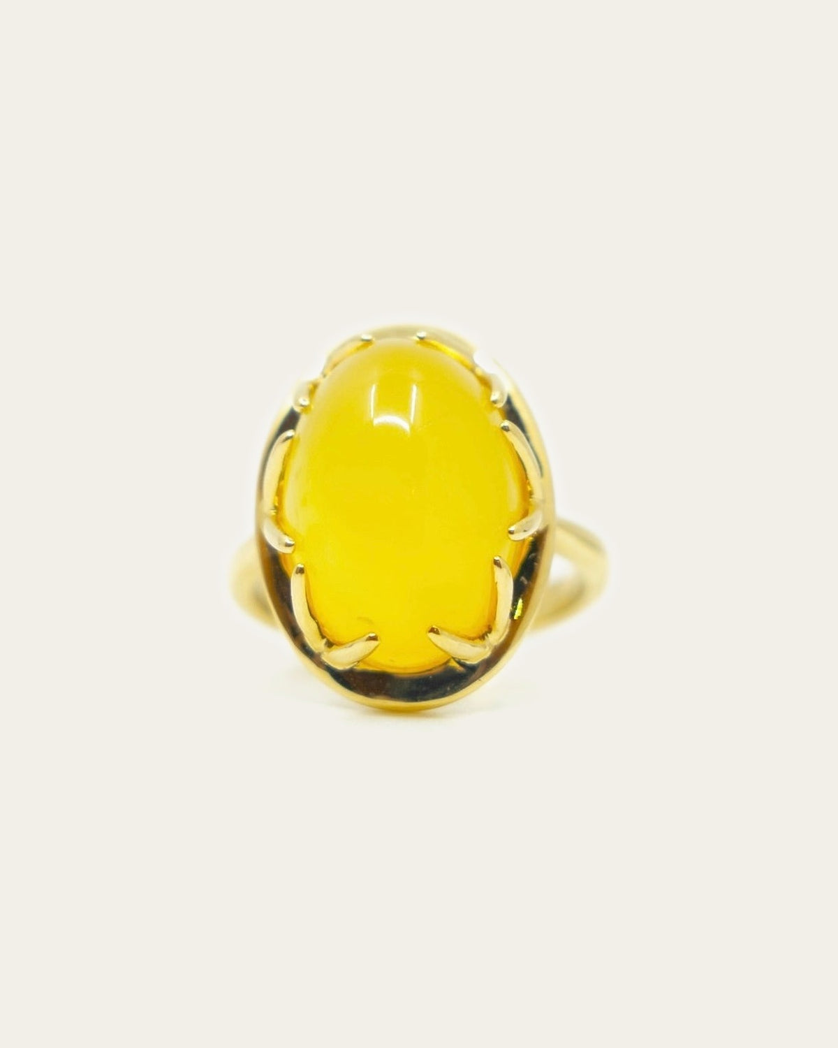 Butterscotch Amber Ring - 15x18mm