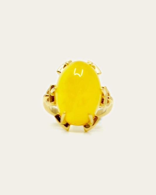 Butterscotch Amber Ring - 13x18mm
