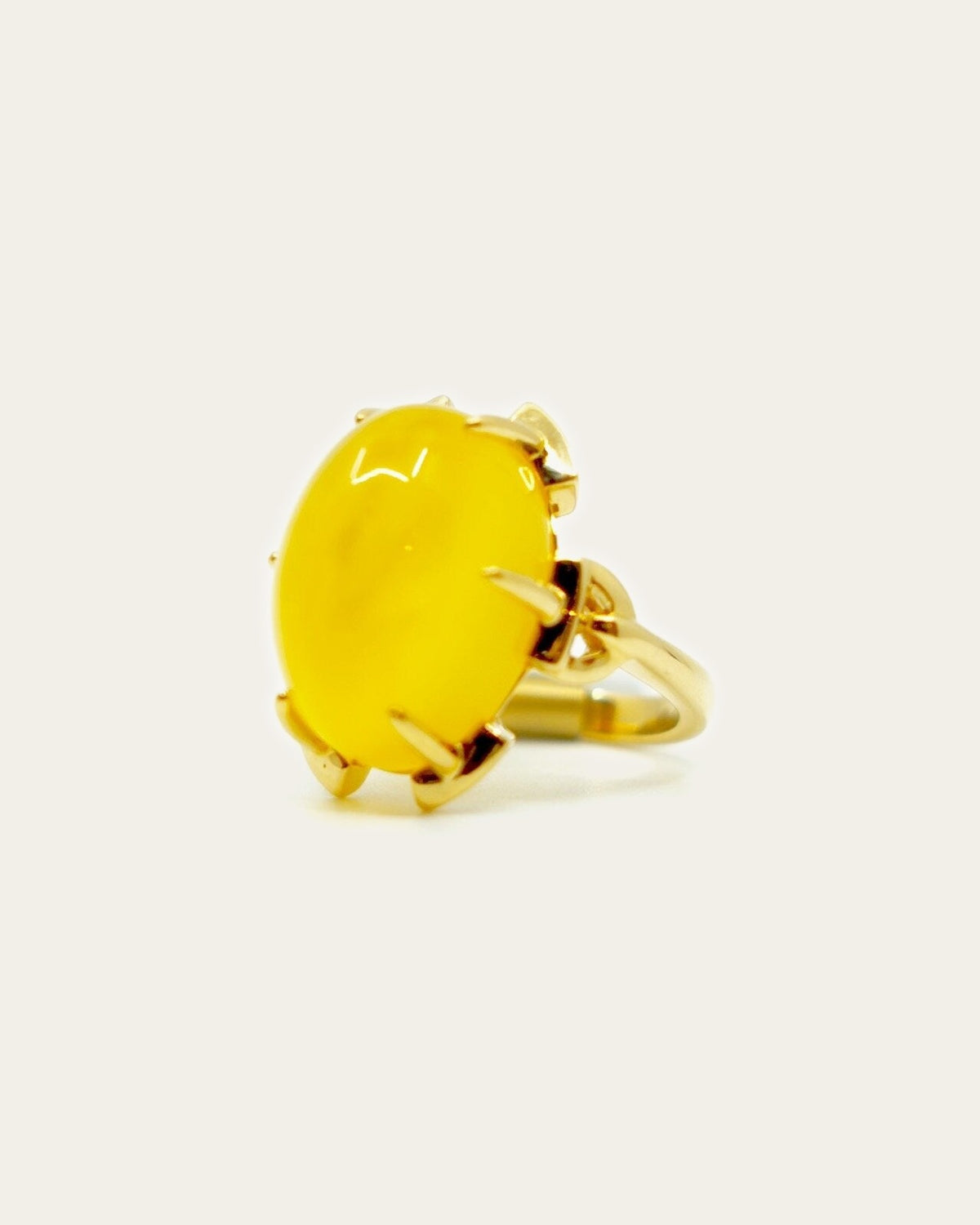 Butterscotch Amber Ring - 13x18mm